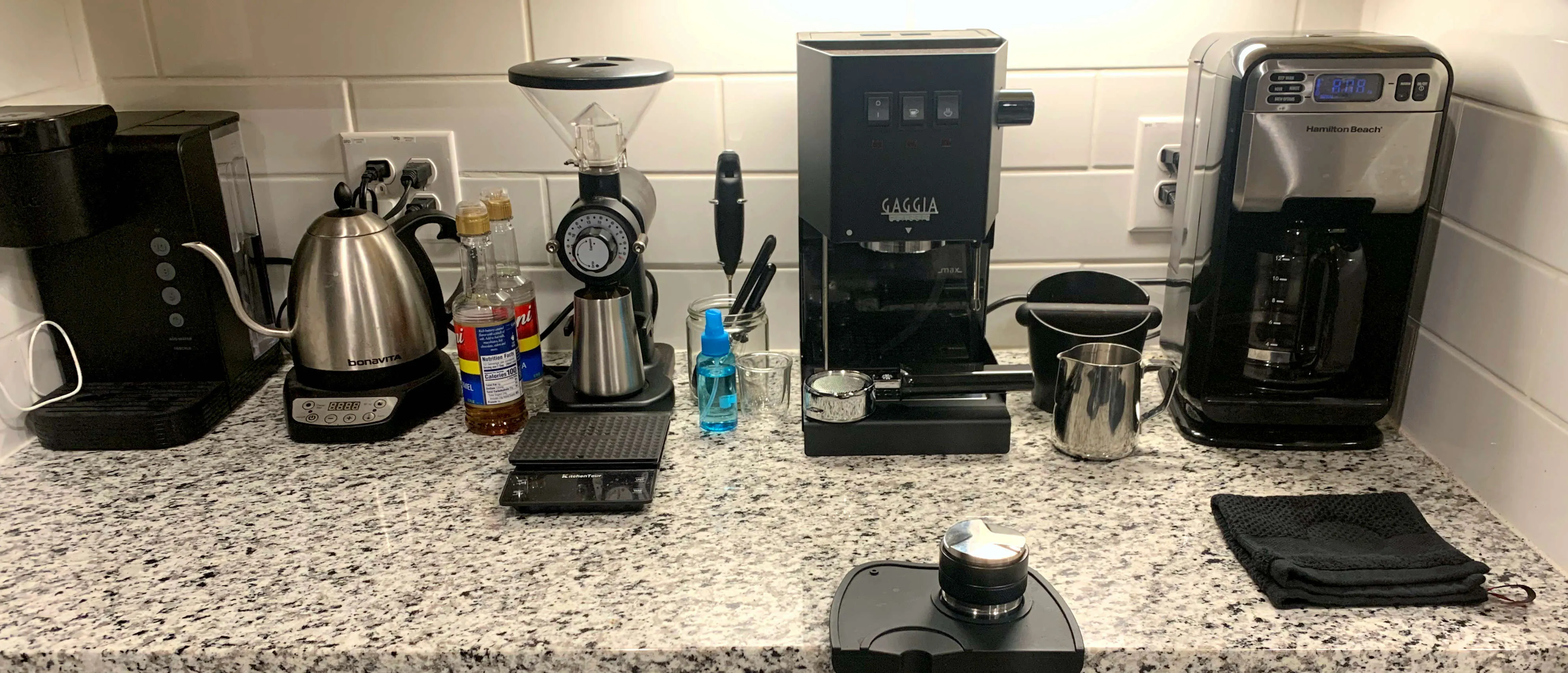 Photo of my home coffee bar.