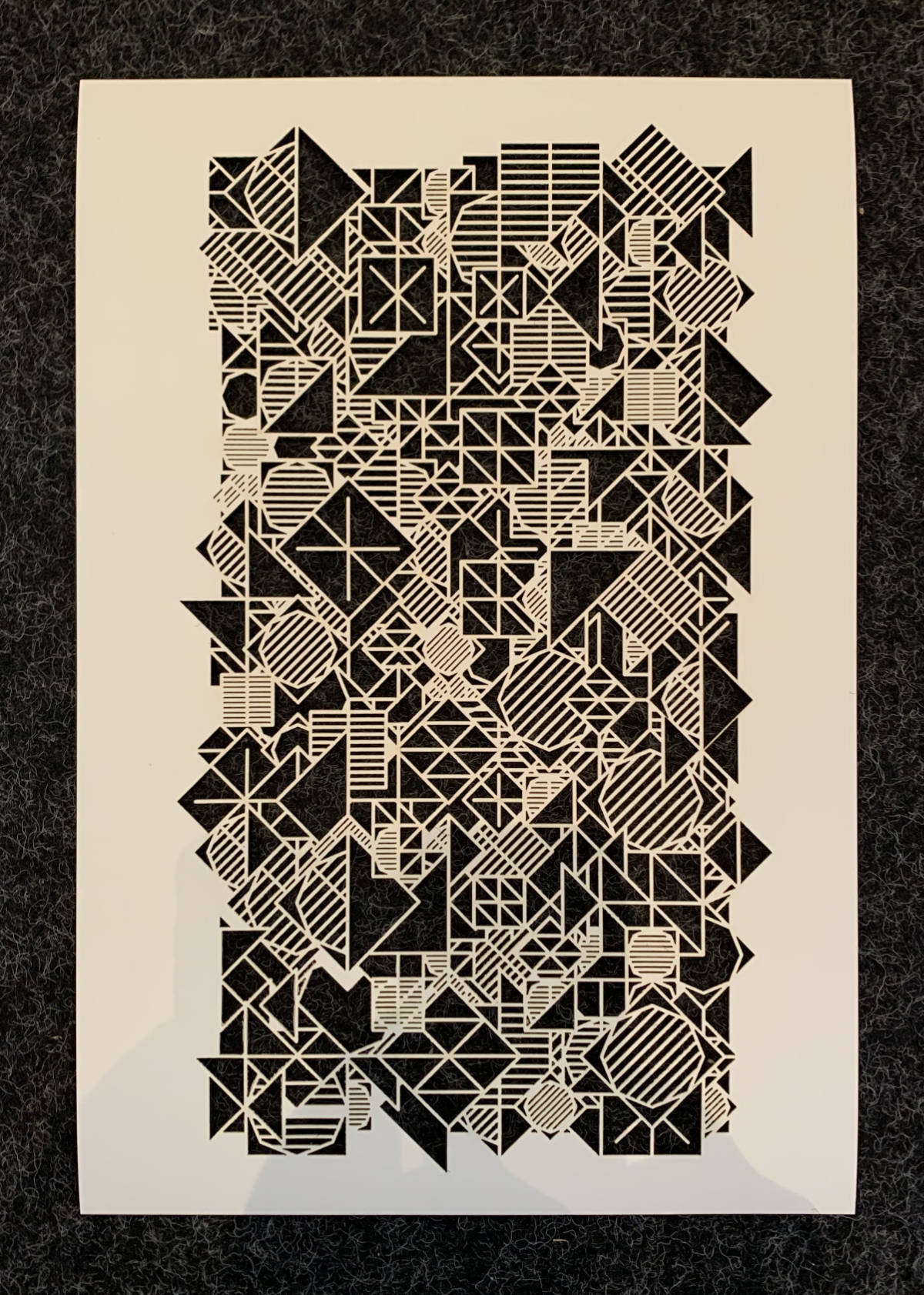 A photo of a generative paper cutout