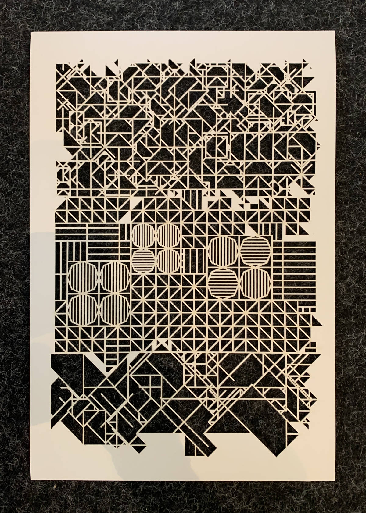 A photo of a generative paper cutout